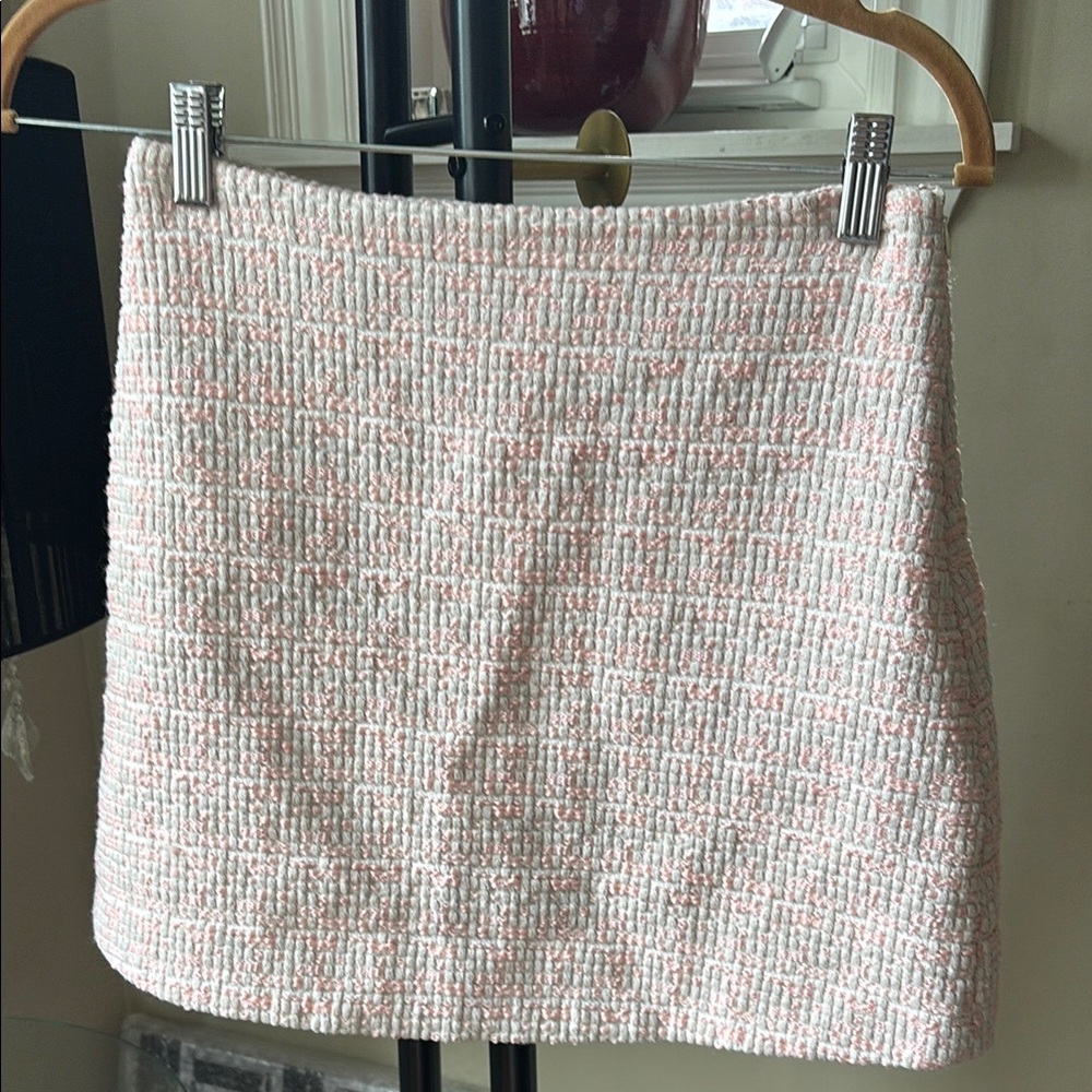 Pink Tweed Mini Skirt